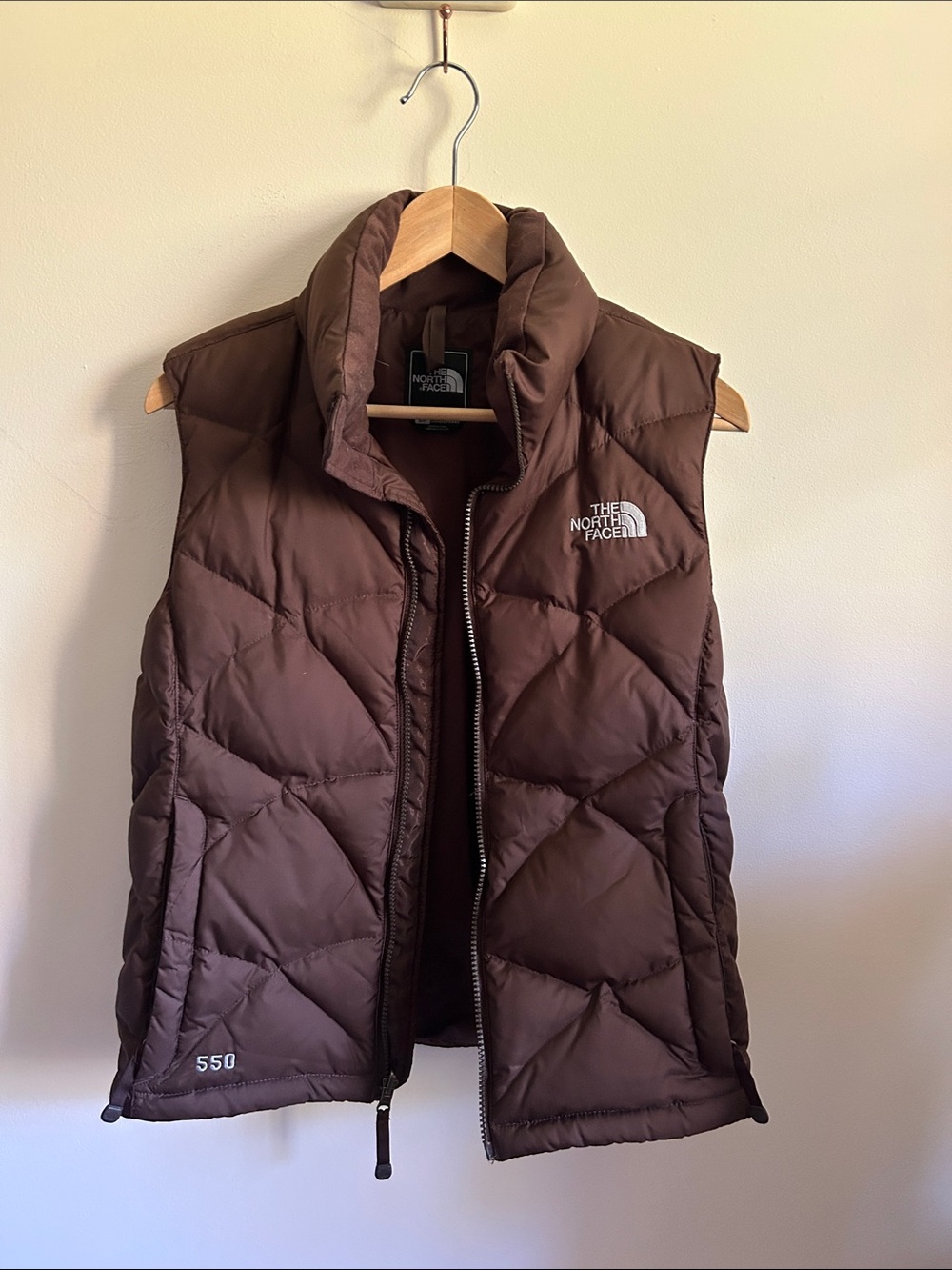 The North Face Women's Chocolate Brown Quilted Goose Down Vest 550